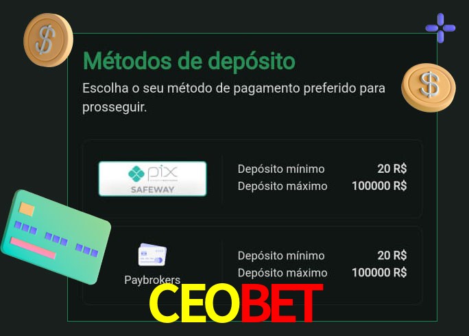O cassino CEOBETbet oferece uma grande variedade de métodos de pagamento